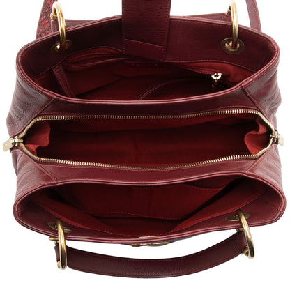 Chanel Chevron Calfskin Python Chic Small Shopping Tote