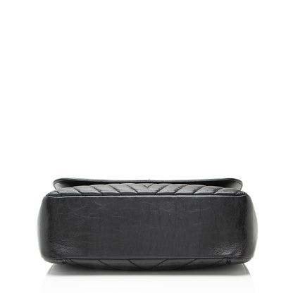Chanel Chevron Calfskin Timeless Flap Top Handle