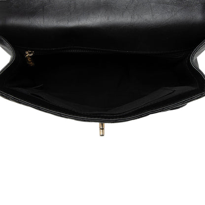 Chanel Chevron Calfskin Timeless Flap Top Handle