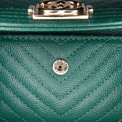 Chanel Chevron Caviar Boy Card Holder