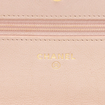 Chanel Chevron Lambskin Wallet on Chain