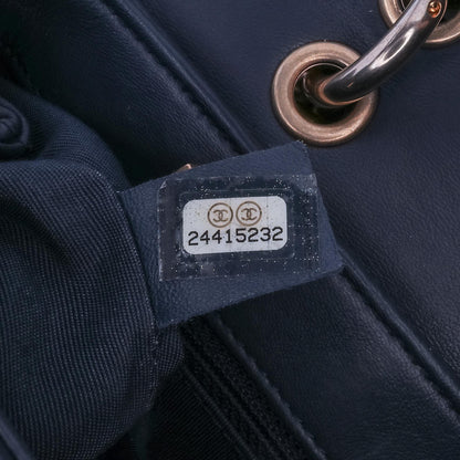 Chanel Chevron Sheepskin Stitched Chain Top Handle Flap