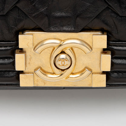 Chanel Crumpled Calfskin Old Medium Boy Bag