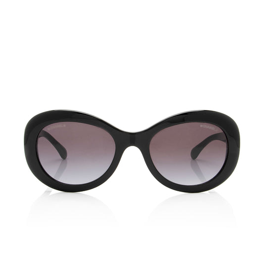 Chanel Crystal CC Oval Sunglasses (SHF-oOSxqG)
