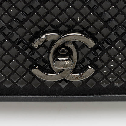Chanel Crystal Satin Mini Chain Crossbody
