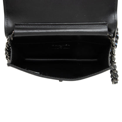 Chanel Crystal Satin Mini Chain Crossbody