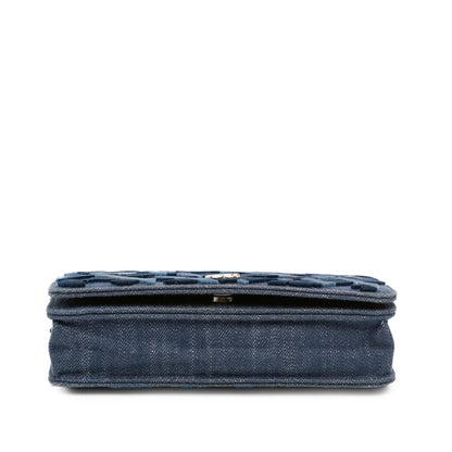 Chanel Denim and Velvet Wallet On Chain