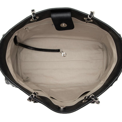 Chanel Glazed Calfskin Deauville Small Tote (SHF-Eal7br)