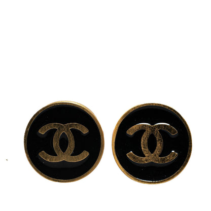 Chanel Gold Plated CC Clip On Earrings