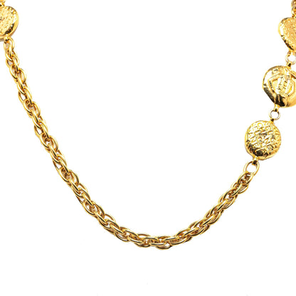 Chanel Gold Plated Coco Mademoiselle Chain Necklace (SHG-J15D4E)