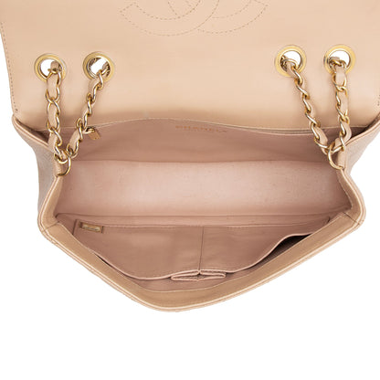 Chanel Grained Calfskin CC Filigree Medium Flap Bag (SHF-P3nxD7)