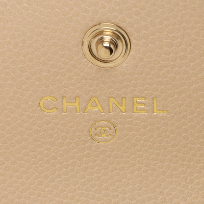 Chanel Iridescent Caviar Leather Pearl On Top Crossbody