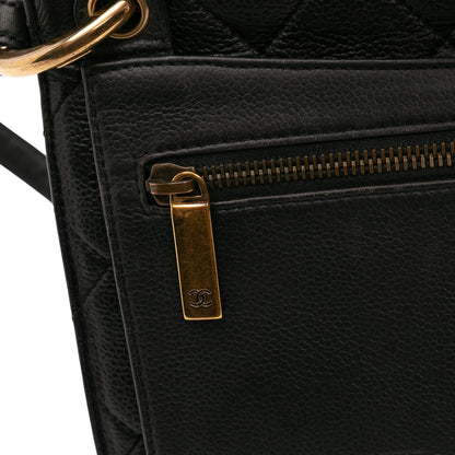 Chanel Jumbo CC Quilted Caviar Chunky Chain Flap