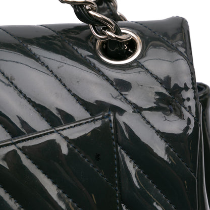 Chanel Jumbo Classic Chevron Patent Double Flap