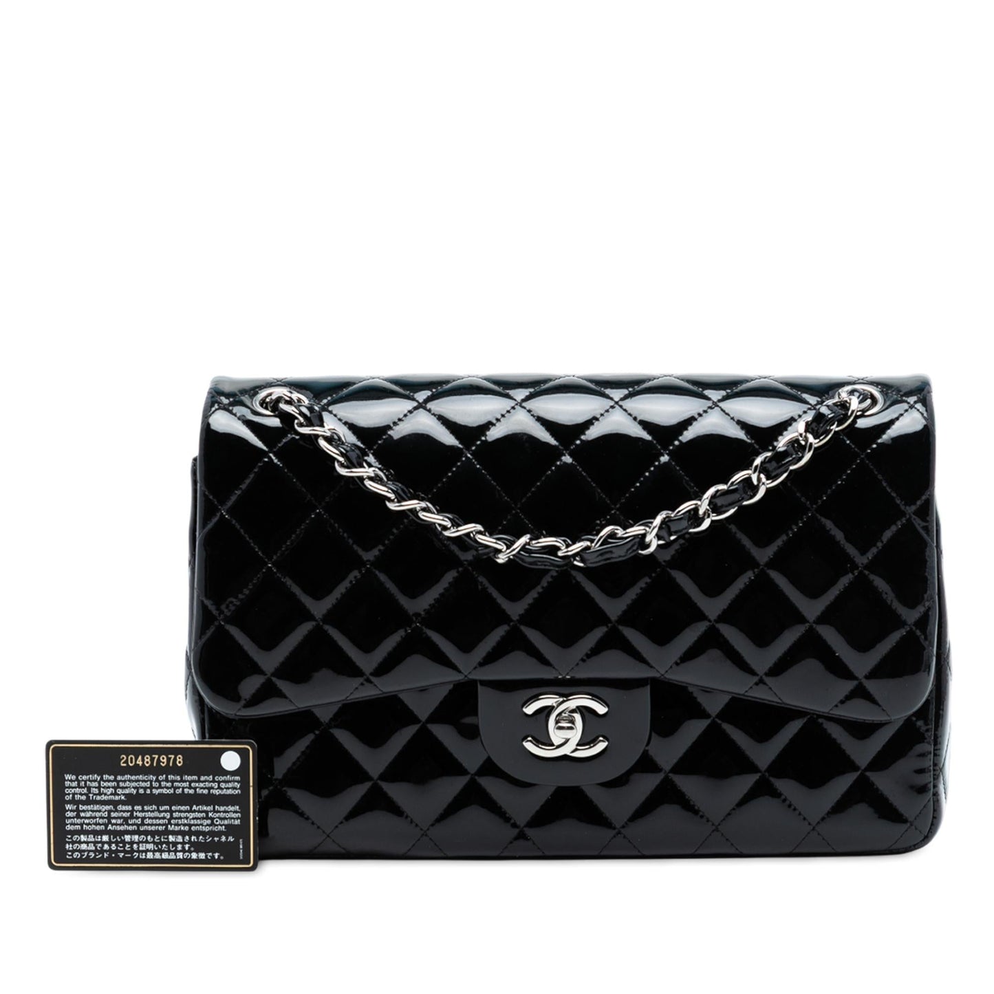 Chanel Jumbo Classic Patent Double Flap