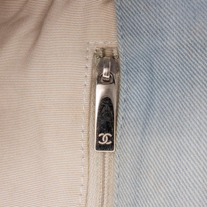 Chanel Jumbo Denim Canebiers Net Flap