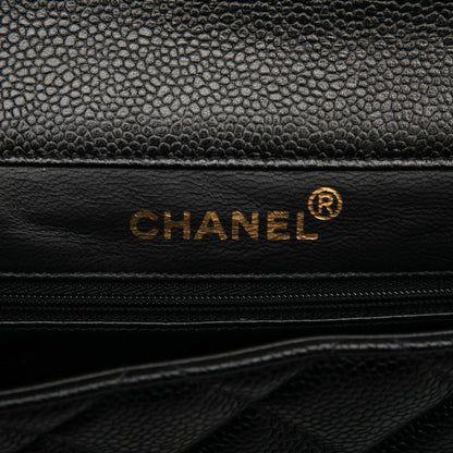 Chanel Jumbo Quilted Caviar Double Sided Flap