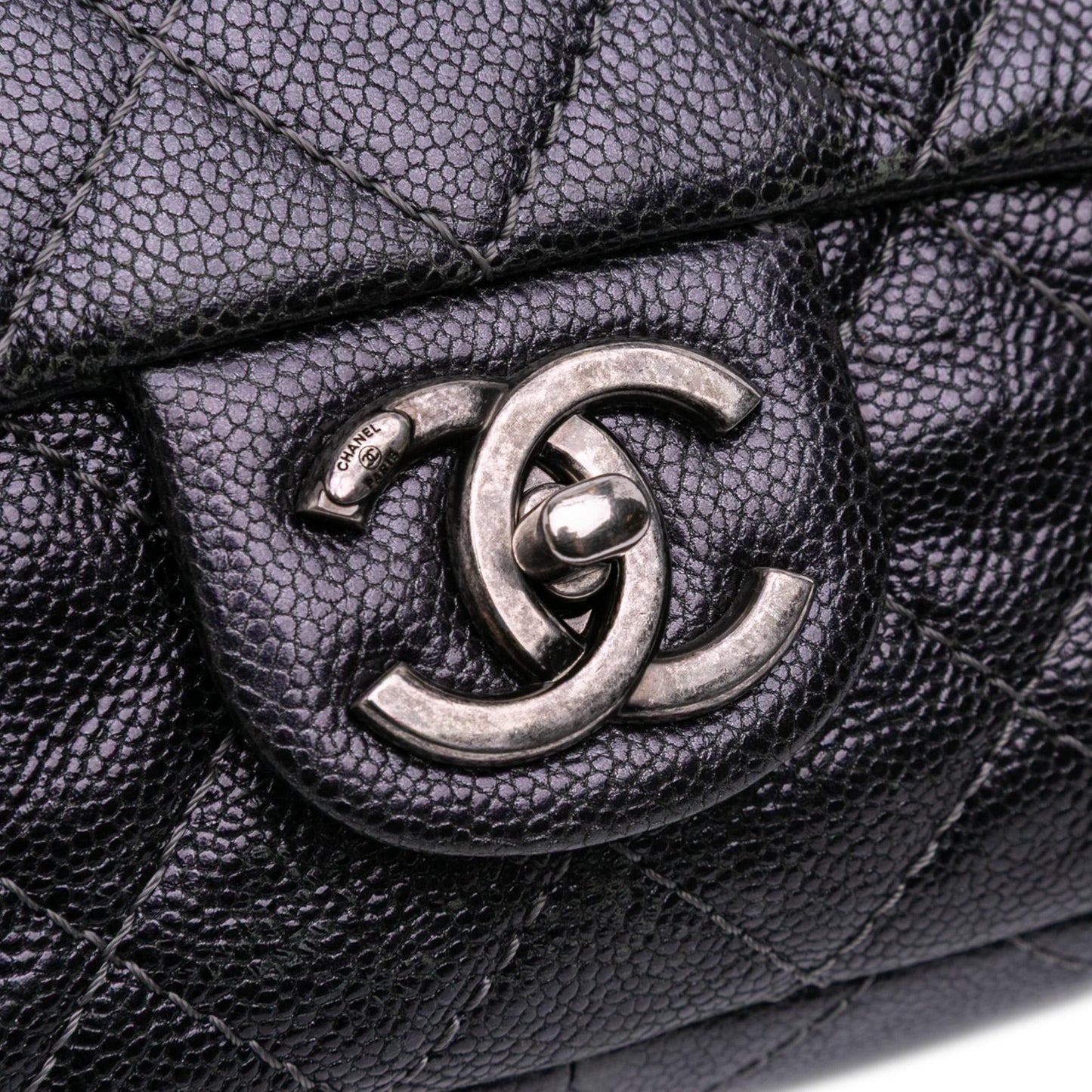 Chanel Jumbo Quilted Iridescent Caviar Easy Flap