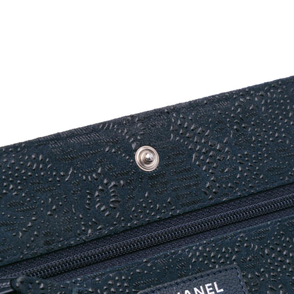 Chanel Lace Overlay Goatskin Wallet On Chain