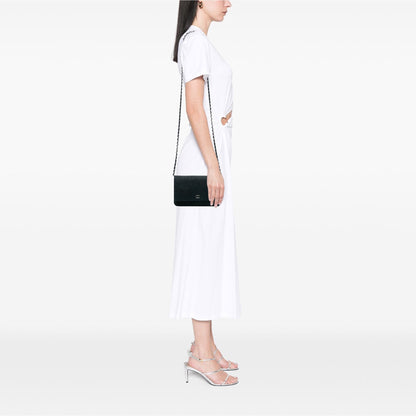 Chanel Lace Overlay Goatskin Wallet On Chain