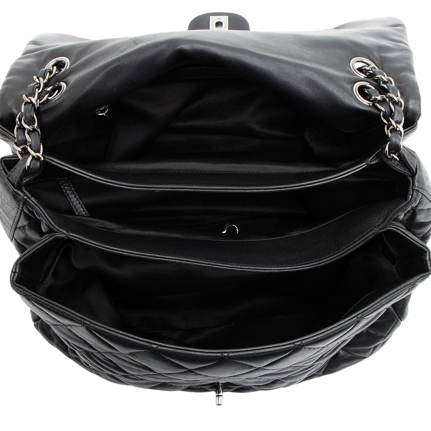 Chanel Lambskin 3 Accordion Maxi Flap Bag