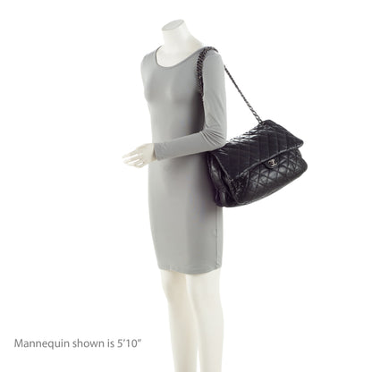 Chanel Lambskin 3 Accordion Maxi Flap Bag