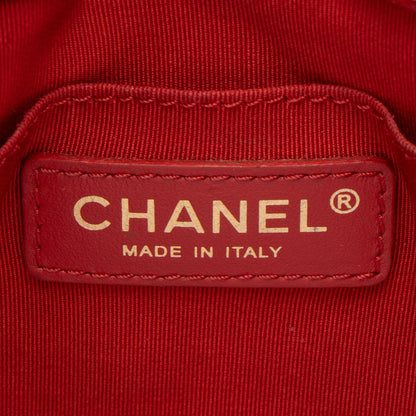 Chanel Lambskin CC Drawstring Mini Chain Bucket Bag