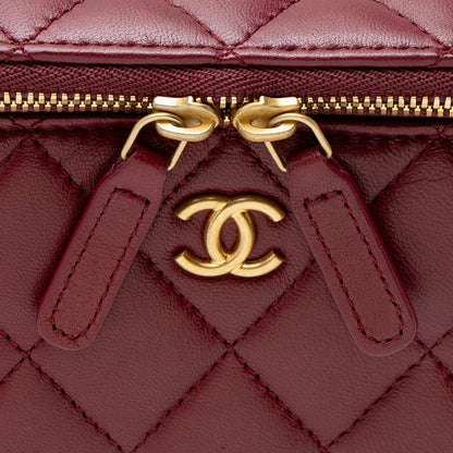 Chanel Lambskin Coco Hearts Small Vanity Case