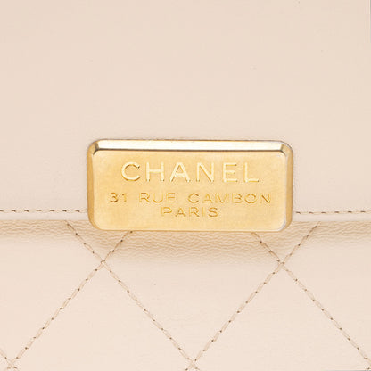 Chanel Lambskin Coco Lux Medium Flap Bag (SHF-mhN1qb)