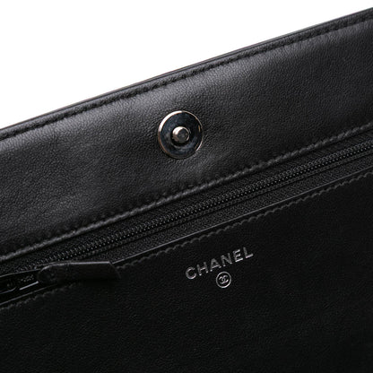 Chanel Lambskin Crystal Studded Boy Wallet on Chain