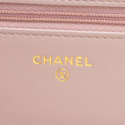 Chanel Lambskin Pearl CC Wallet on Chain (SHF-xRqAN6)
