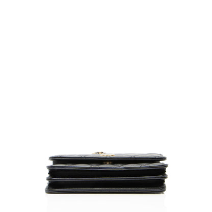 Chanel Lambskin Romance Mini Wallet on Chain