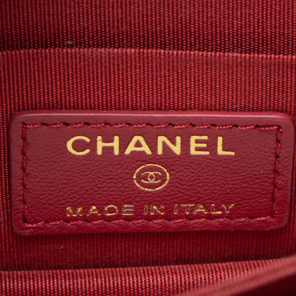 Chanel Lambskin Romance Mini Wallet on Chain