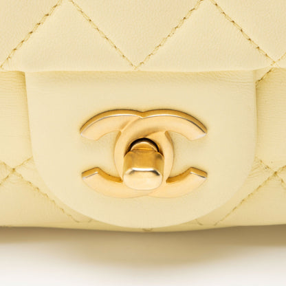 Chanel Lambskin Sweet Camellia Square Mini Flap Bag