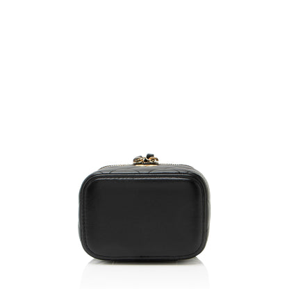 Chanel Lambskin Top Handle Mini Vanity Case