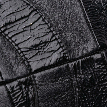 Chanel Lambskin and Patent Patchwork Brooklyn Flap
