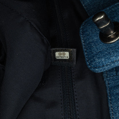Chanel Large Fringed Denim Shopping Tote
