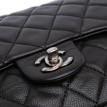 Chanel Large Quilted Caviar Now and Forever Flap