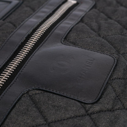 Chanel Large Quilted Denim Coco Cocoon Tote