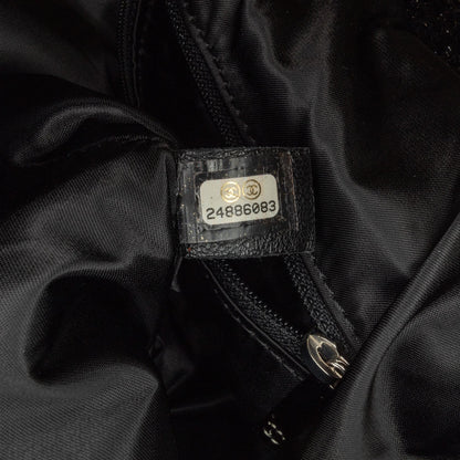 Chanel Large Quilted Knit Pluto Glitter Satchel