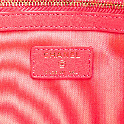 Chanel Large Quilted Lambskin O Case Clutch