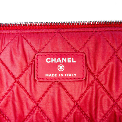 Chanel Large Quilted Patent O Case Clutch
