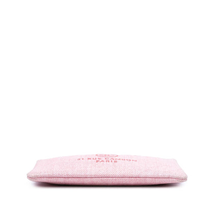 Chanel Large Raffia Deauville O Case Clutch