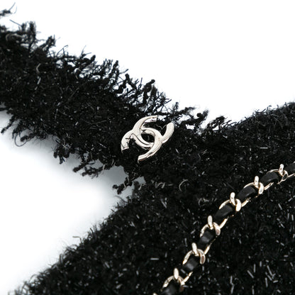 Chanel Large Resin Embellished Tweed Robot Shopping Tote