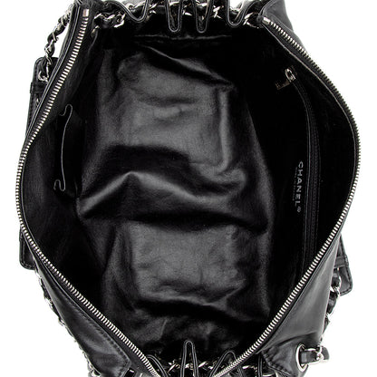 Chanel Leather Diagonal CC Ligne Accordion Satchel (SHF-17562)