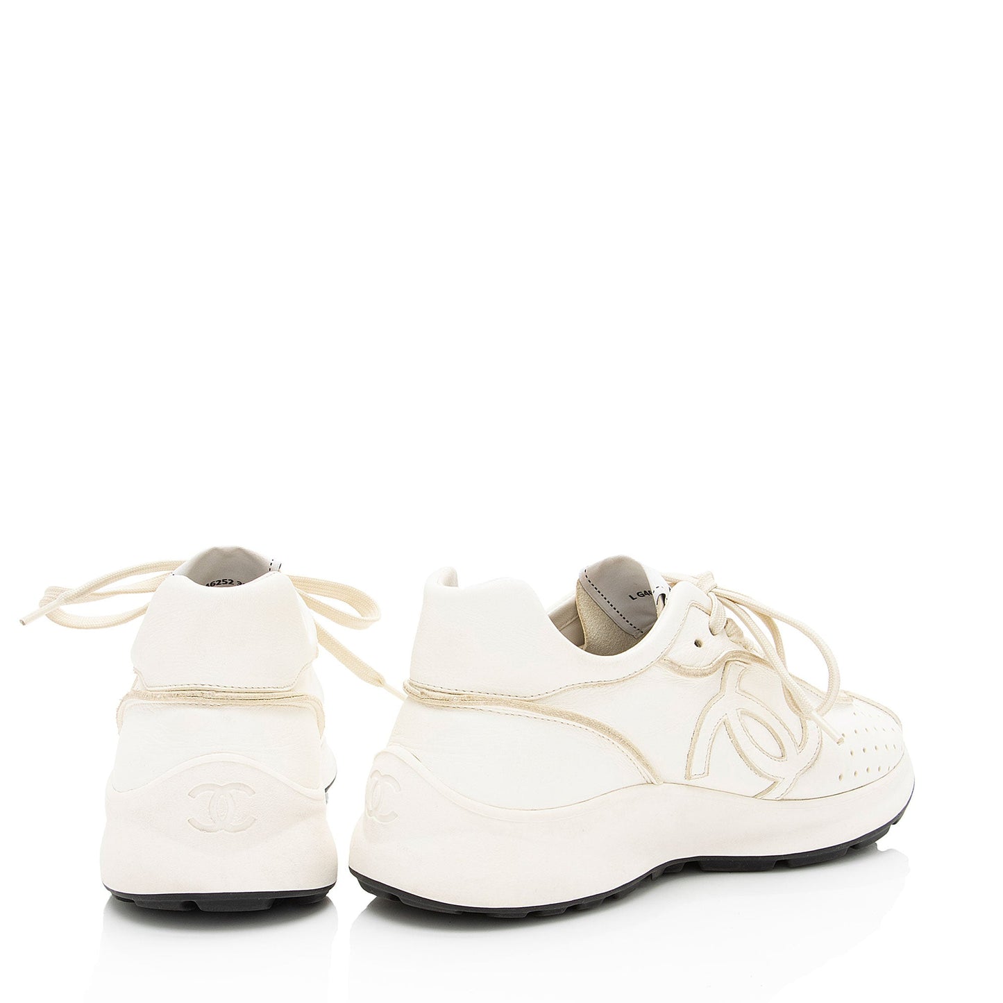 Chanel Perforated Leather CC Sneakers - Size 8.5 / 38.5