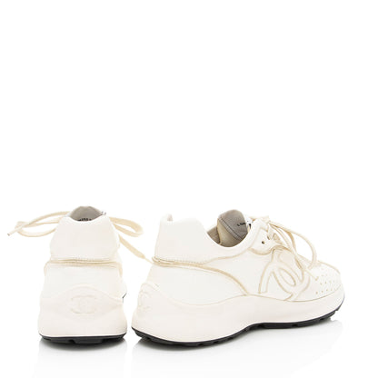 Chanel Perforated Leather CC Sneakers - Size 8.5 / 38.5