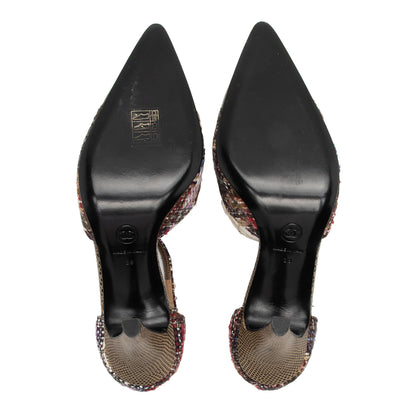 Chanel Lizard Tweed D'Orsay Pumps - Size 8 / 38 (SHF-sa4scJ)