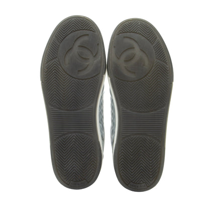 Chanel Suede Studded Logo Sneakers - Size 9.5 / 39.5