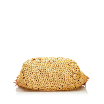 Chanel Mademoiselle Lock Straw Tote (SHG-35794)